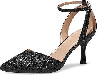 mysoft Women's Closed Toe Kitten Heels Comfortable Dress Pumps Shoes