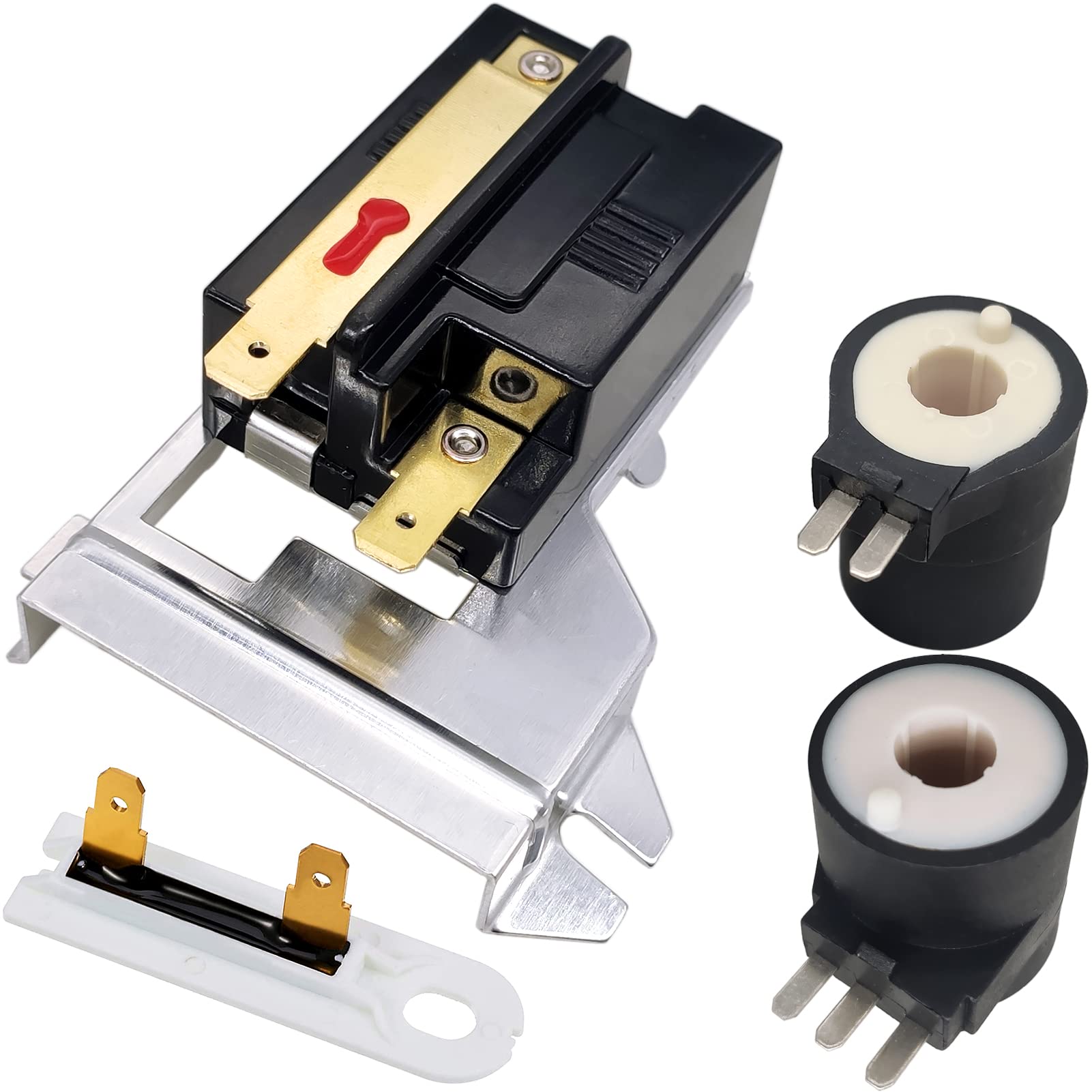 338906 Dryer Flame Sensor & 279834 Gas Valve Ignition Solenoid Coil Kit & 339251