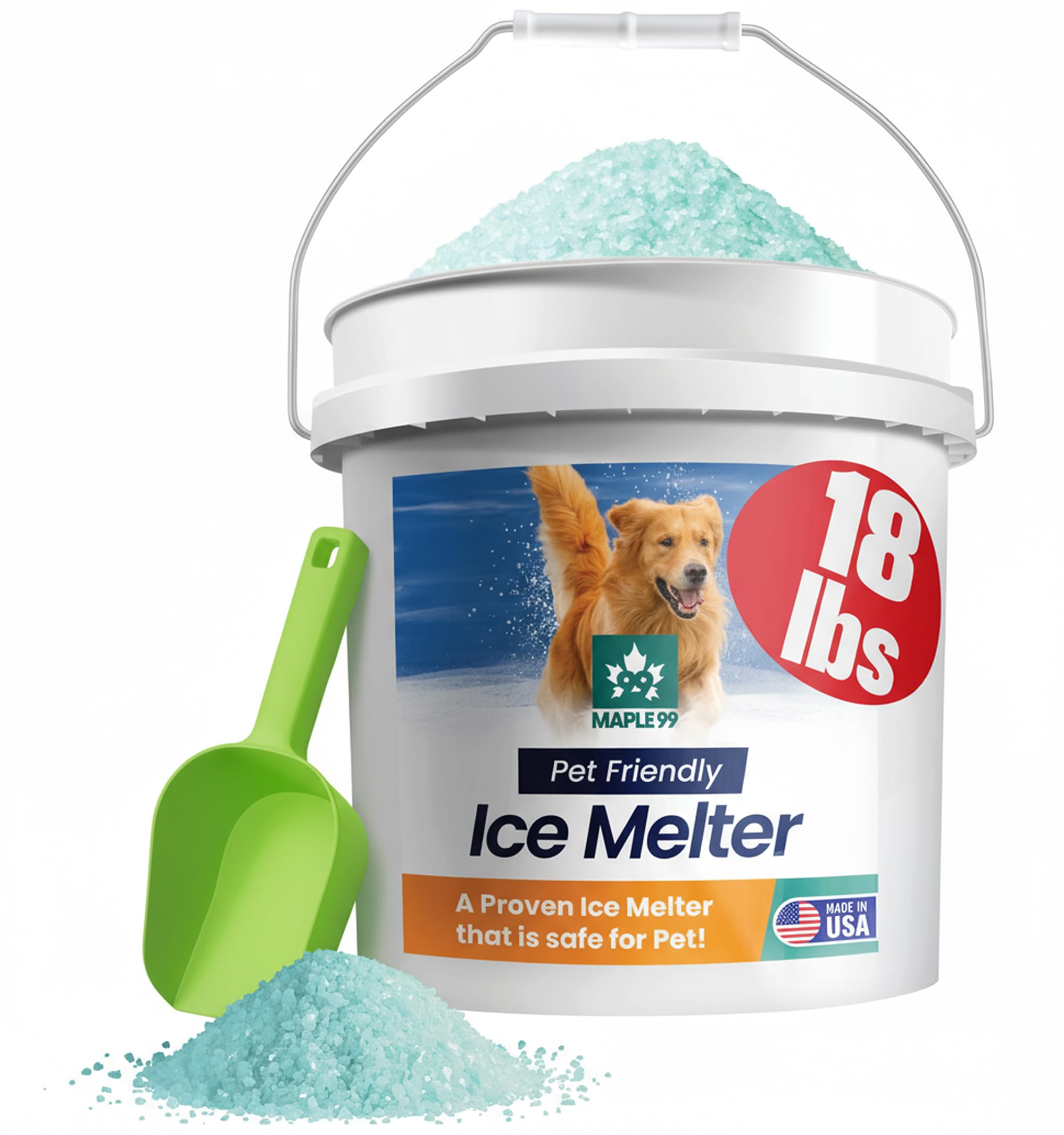 Pet Safe Ice Melt for Concrete, 18 lb Snow Salt, Sidewalk & Driveway Salt