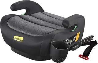 Jovikids OHHO+ Booster Car Seat with ISOFIX, Thick Cushion | ECE R129 (E4) Approved, i-Size, for 6 to 12 Years, 125-150cm, Seatbelt Hook, ISOFIX Guide, Lightweight, Cup Holder