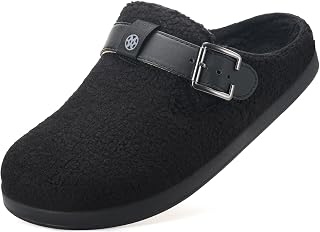 Sisttke Women's Men's Winter Slippers Fur Clogs and Warm Mules