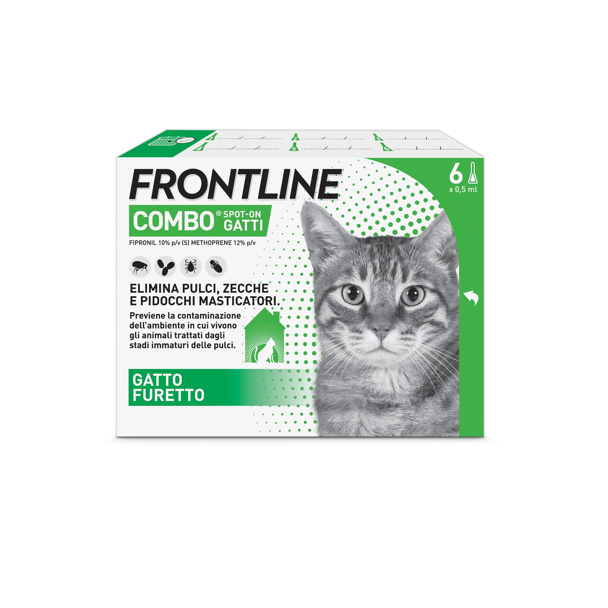 Frontline Combo Cats x6 Antiparasitic Against Fleas, Ticks and Lice | Long lasti