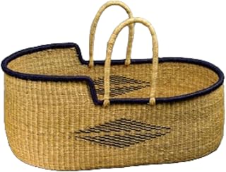 Newborn Baby Portable Bassinet,Baby Moses Basket 12x18x30 in,Baby Basket with Mattress,Woven Baby Bed Bassinet