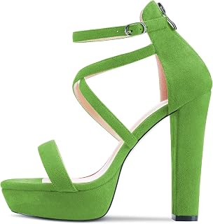 Castamere Women's High Heel Heel Platform Open Toe Cross Straps Sandals Ankle Straps 13CM Heels