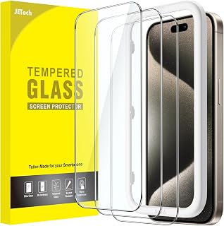 JETech Screen Protector for iPhone 15 Pro Max, 3-Pack