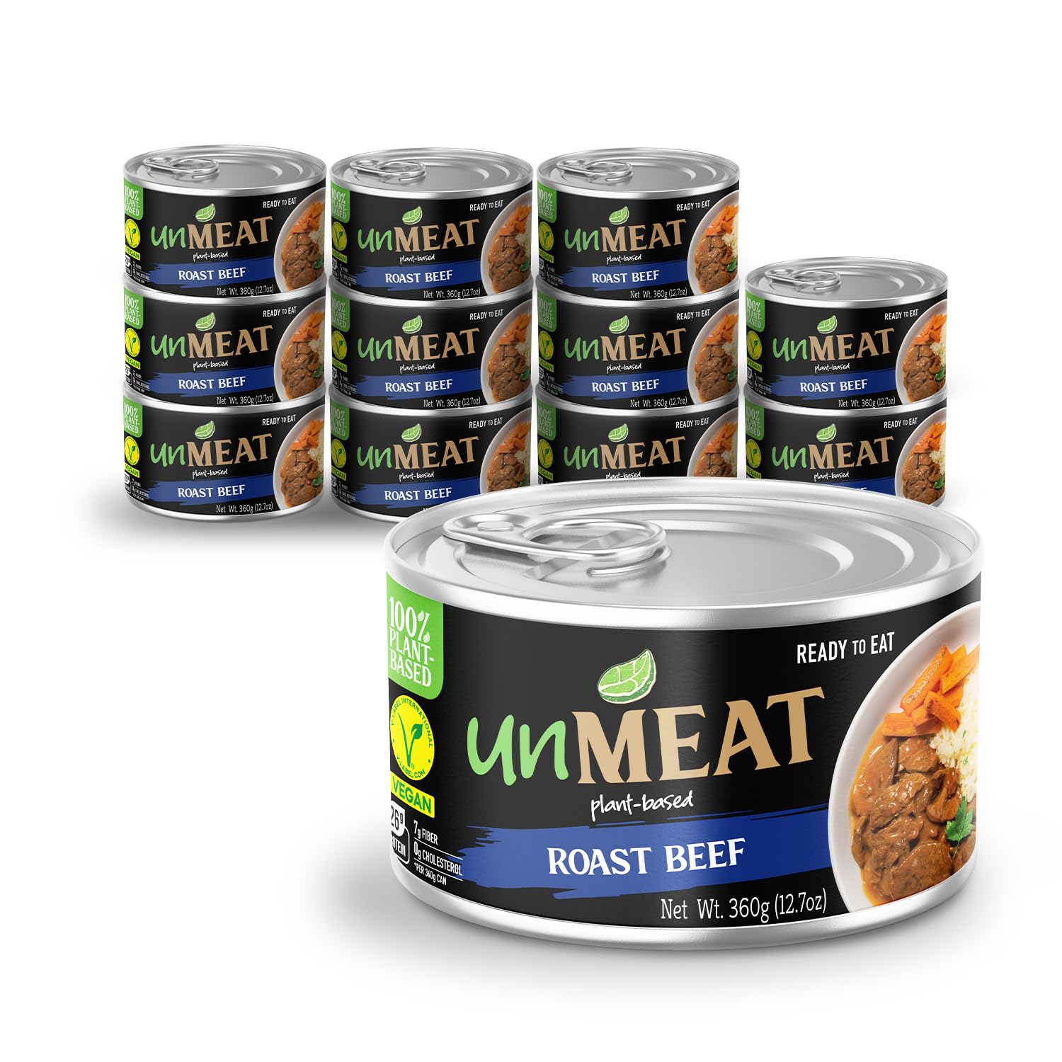 unMEAT Plant Based Meat | Vegan Meat, Roast Beef Style, Pack of 12 | Easy to pre