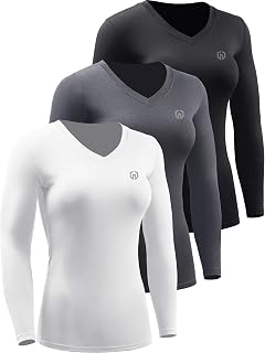 NELEUS Women's 3 Pack Compression Shirts Long Sleeve Yoga Athletic Running T Shirt