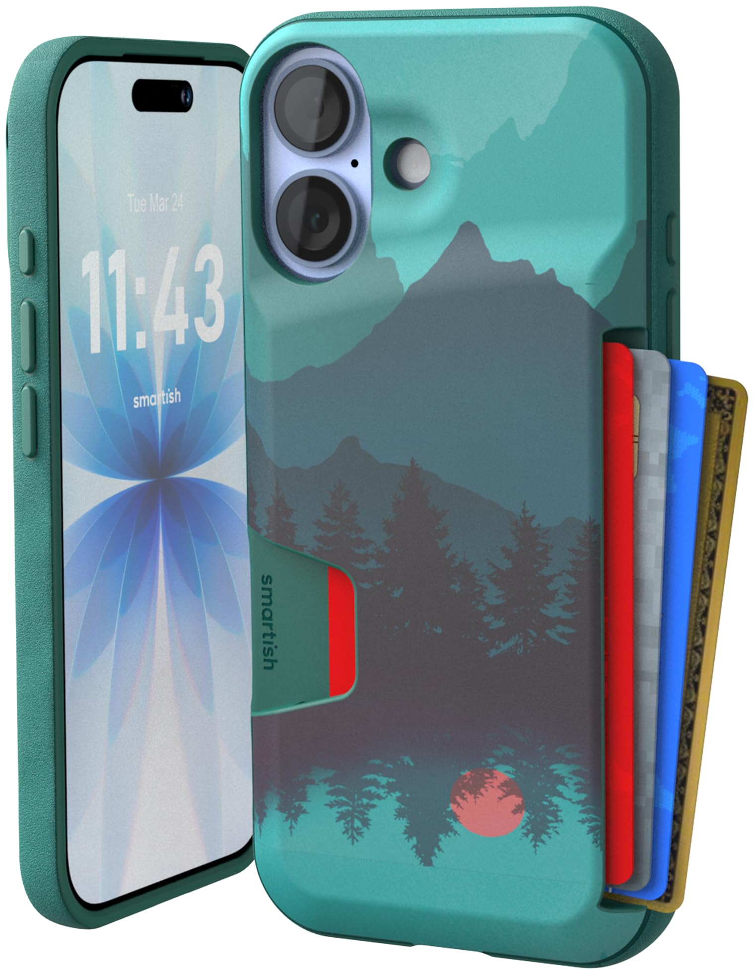 Smartish iPhone 17 Wallet Case, Card Holder, Wallet Slayer Vol 1, Mountains