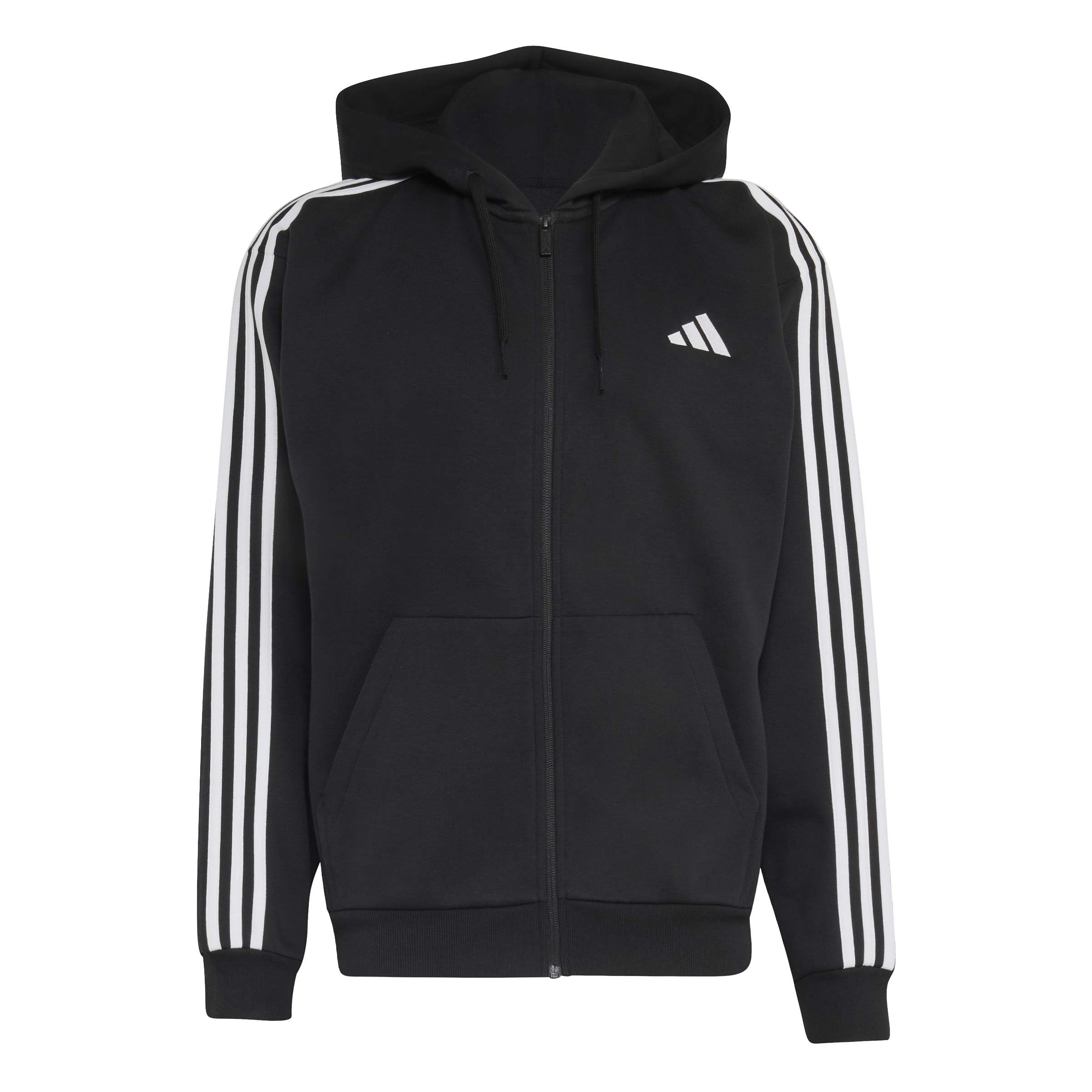 Adidas Essentials 3-Stripes Fleece Full-Zip Hoodie Men's Hooded Sweatshirt (Pack