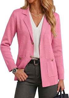 Cicy Bell Chaqueta tipo blazer de manga larga para mujer, para negocios