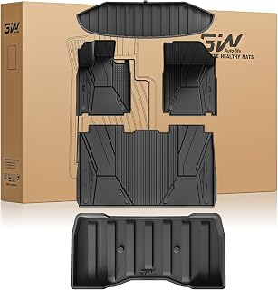 3W Floor Mats Set for Tesla Cybertruck 2023 2024, All Weather Protection Waterproof Front Cargo Liner & Rear Lower Cargo Liner, Custom TPE Cargo Trunk Accessories Mats for Tesla, Black