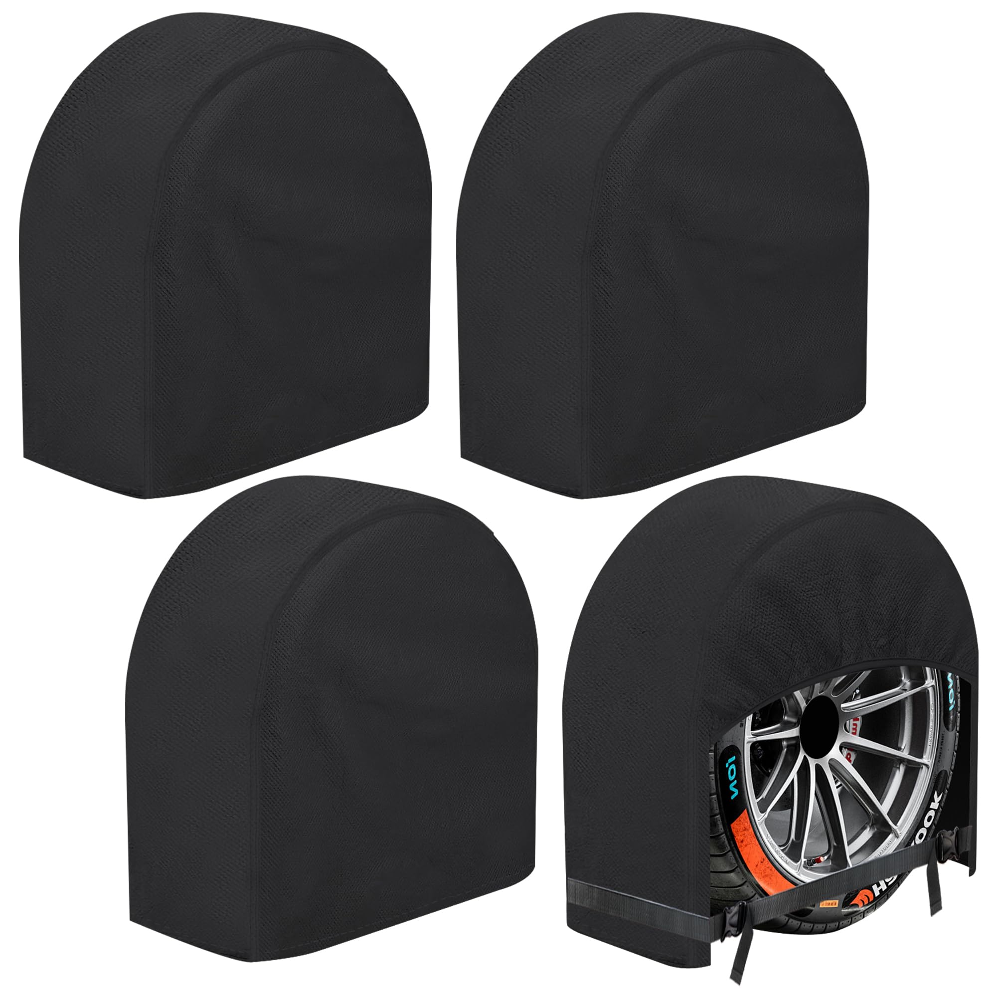 K-Musculo RV Tire Covers 4-Pack, 5 Layer Nonwoven Waterproof Wheel Covers for RV
