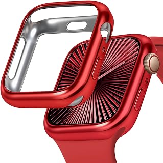 JR.DM 44mm Soft Flexible TPU Case Compatible with Apple Watch Series 6/5/4/SE, Touch Screen, Lightweight, Anti-scratch, Full Protection, Slim, Shockproof, Shiny Bumper