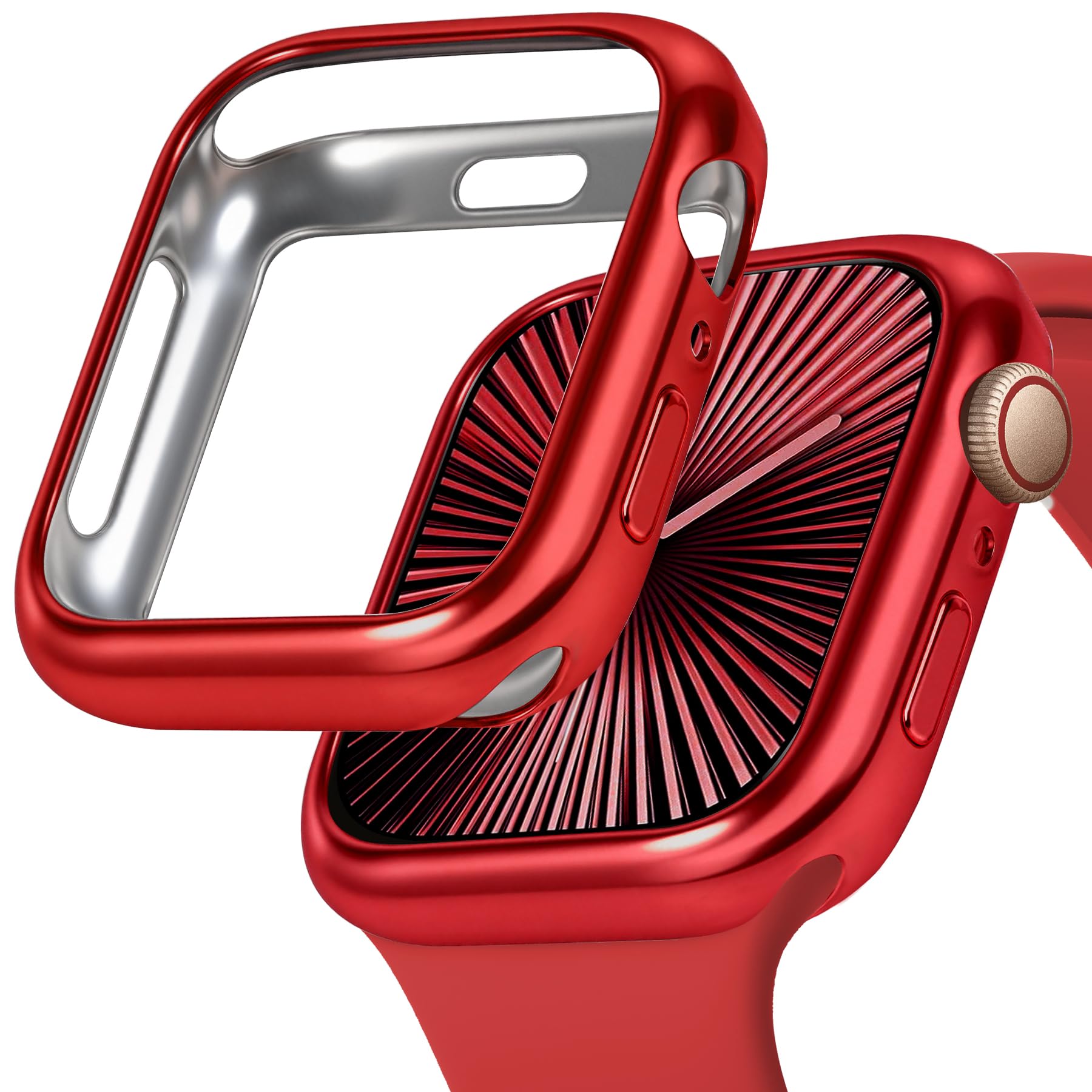 JR.DM 44mm Soft Flexible TPU Case Compatible with Apple Watch Series 6/5/4/SE, T
