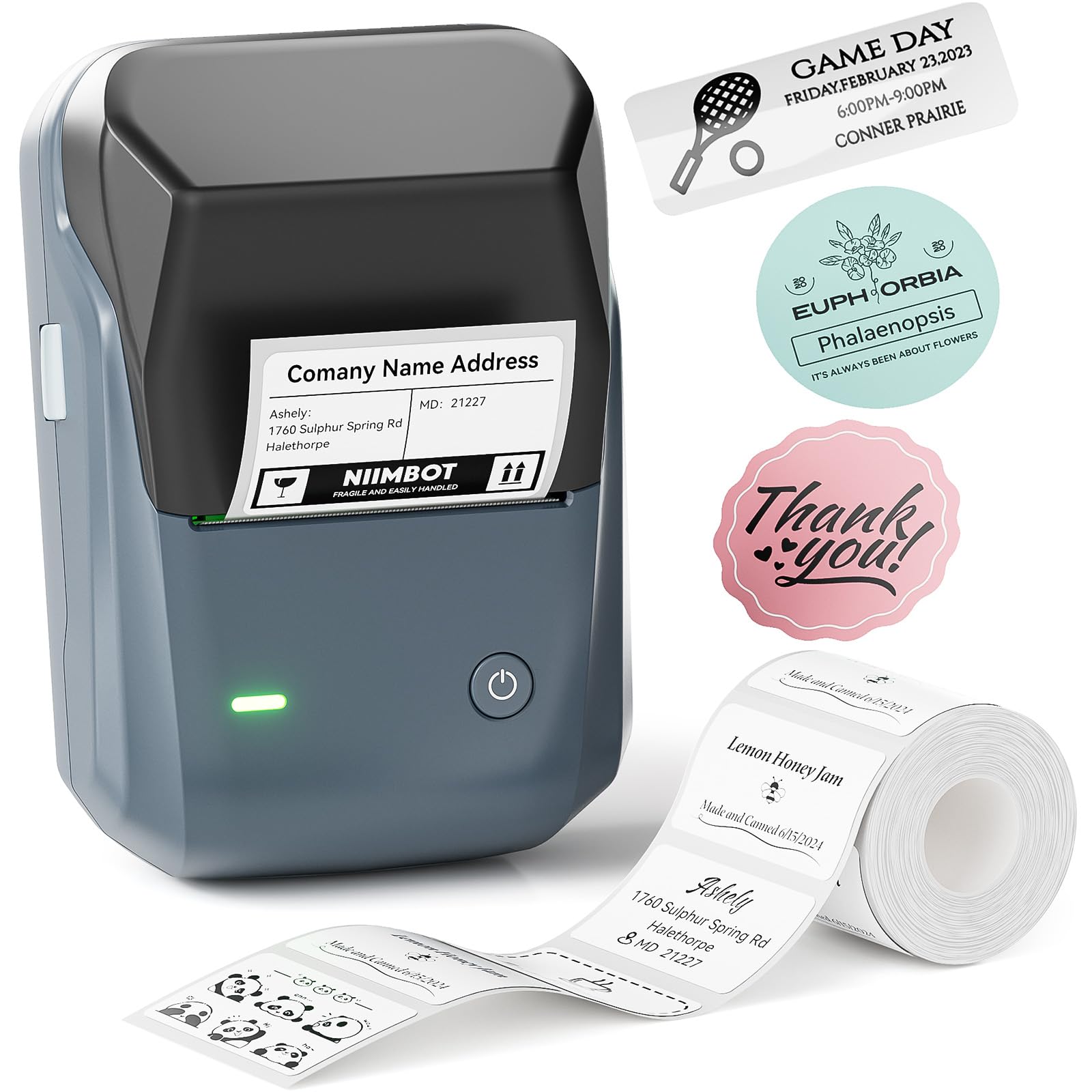 NIIMBOT B1 Label Maker Machine, 2 Inch Bluetooth Sticker Printer | Easy-to-Use M