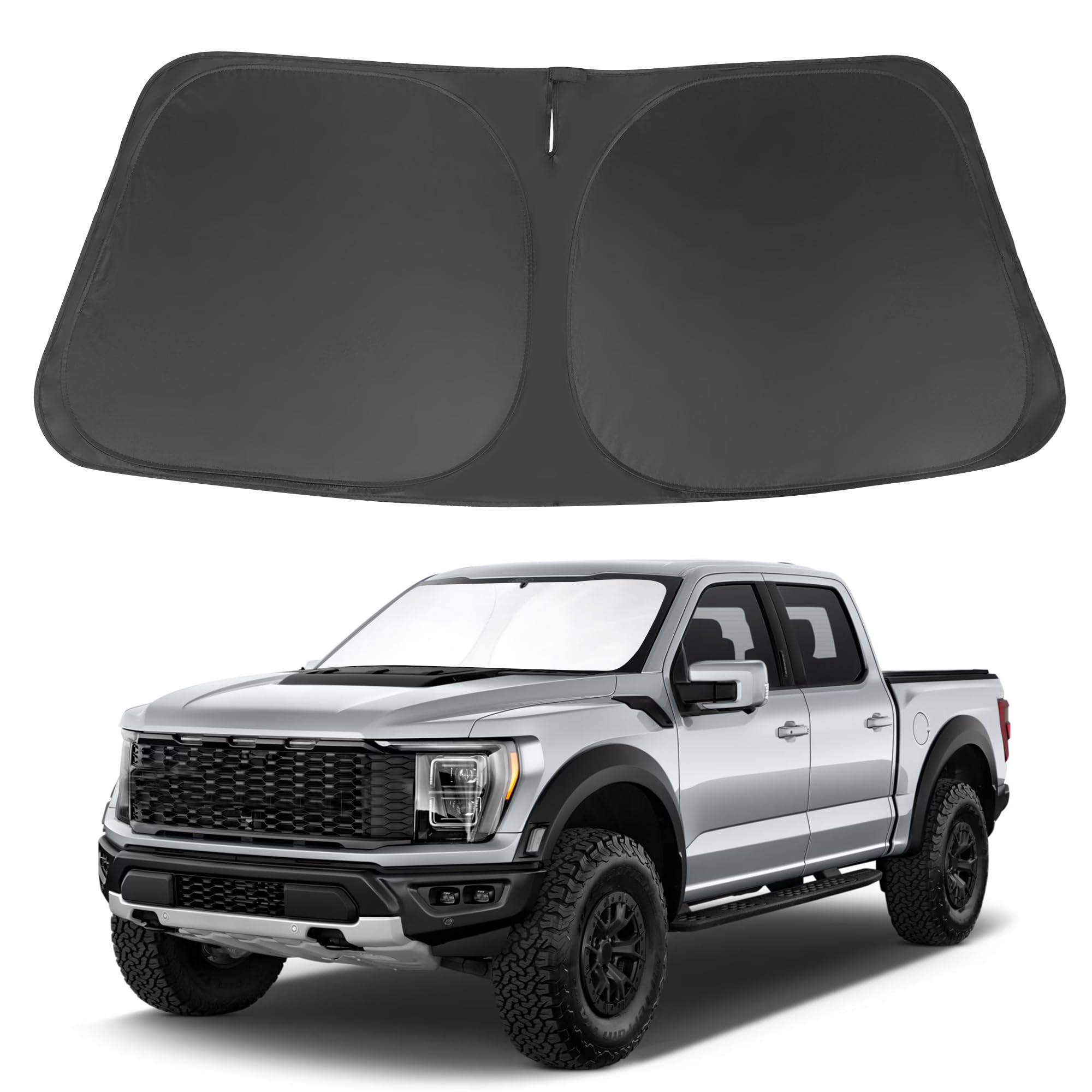 Windshield Sun Shade for 2015-2026 Ford F150 F-150 Accessories | Full covered, F