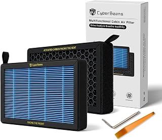 CYBERBEANS Cabin Air Filter for Tesla Model 3 2016-2026/Model Y 2020-2026 | Includes Highland/Juniper, HEPA Filter with Activated Carbon 5-Layer Composite, Replacement Accessories for Tesla (2 Pack)