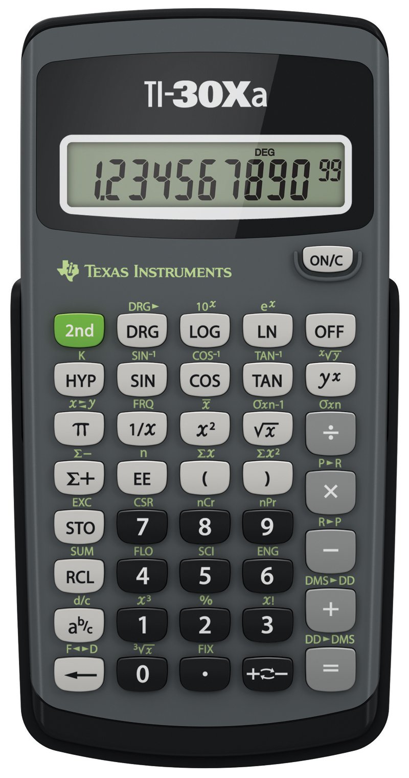 Texas Instruments TI-30Xa Scientific Calculator | Basic, battery-operated; One-l