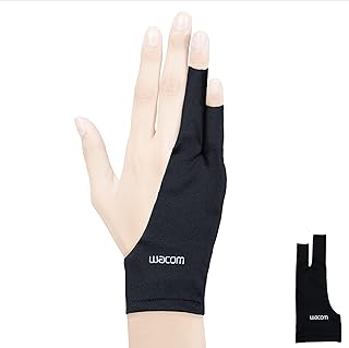 Wacom Artist Drawing Glove, One-Size, 1 Count | 1 pack glove features exposed fingertip design, allows creator to access touchscreen and type with ease on a keyboard