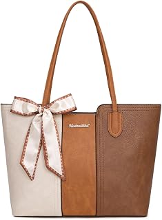 Montana West Tote Bags for Women Medium Top Handle Handbags with Scarf