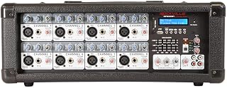 Rockville RPM80BT Powered 8-Channel Mixer/Amplifier with Bluetooth, EQ | 2400W Peak, 600W RMS, 8 Mic and 1/4 in TRS Inputs, USB, RCA AUX, 5-Band EQ, Reverb, Delay, 48V Phantom Power