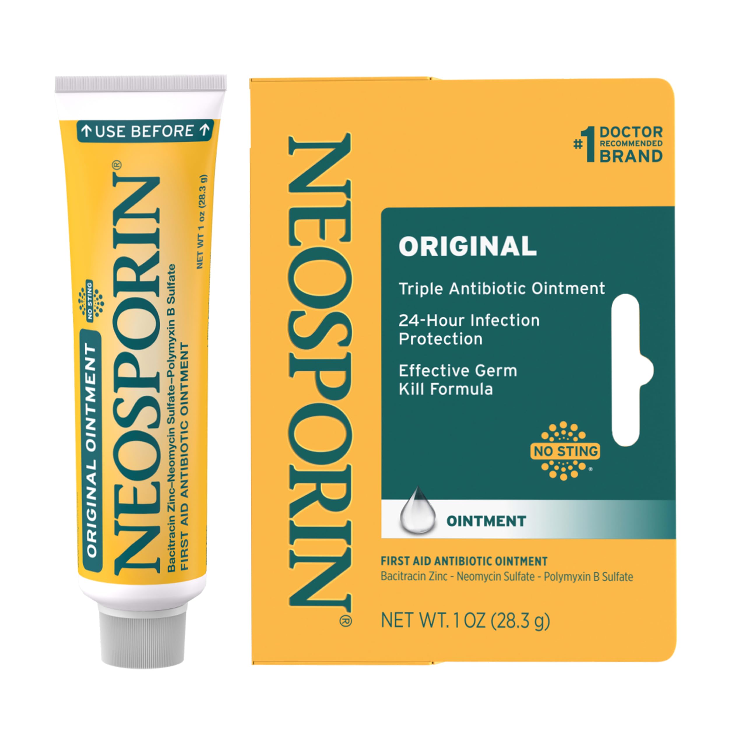 Neosporin Original Triple Antibiotic Ointment, 1 oz | 24-Hour Infection Protecti