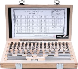 Accusize Industrial Tools Precision 81-Piece Steel Gauge Block Set, Grade B Accuracy, Corrosion-Resistant, P900-S581