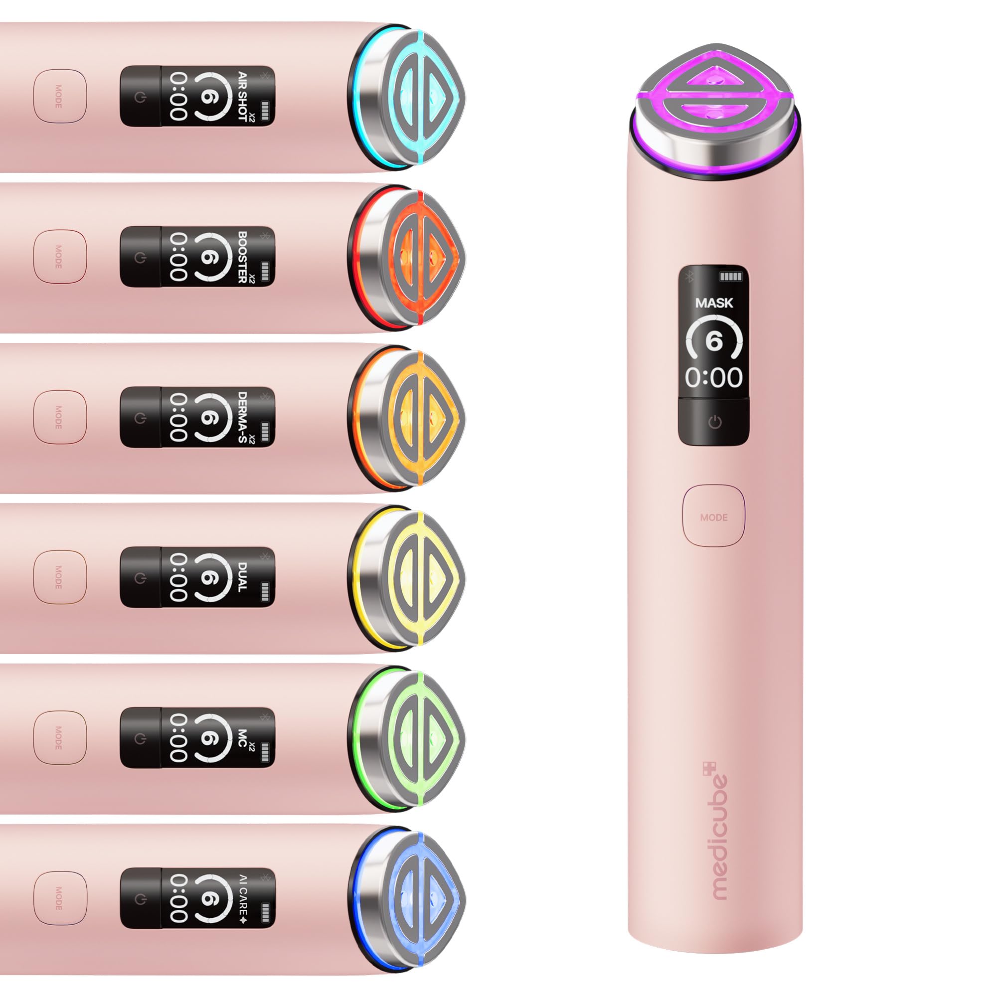 medicube Booster Pro X2™ - 7 in 1 Glow Beauty Device, 2X Glow Care, Pink | 7-IN-