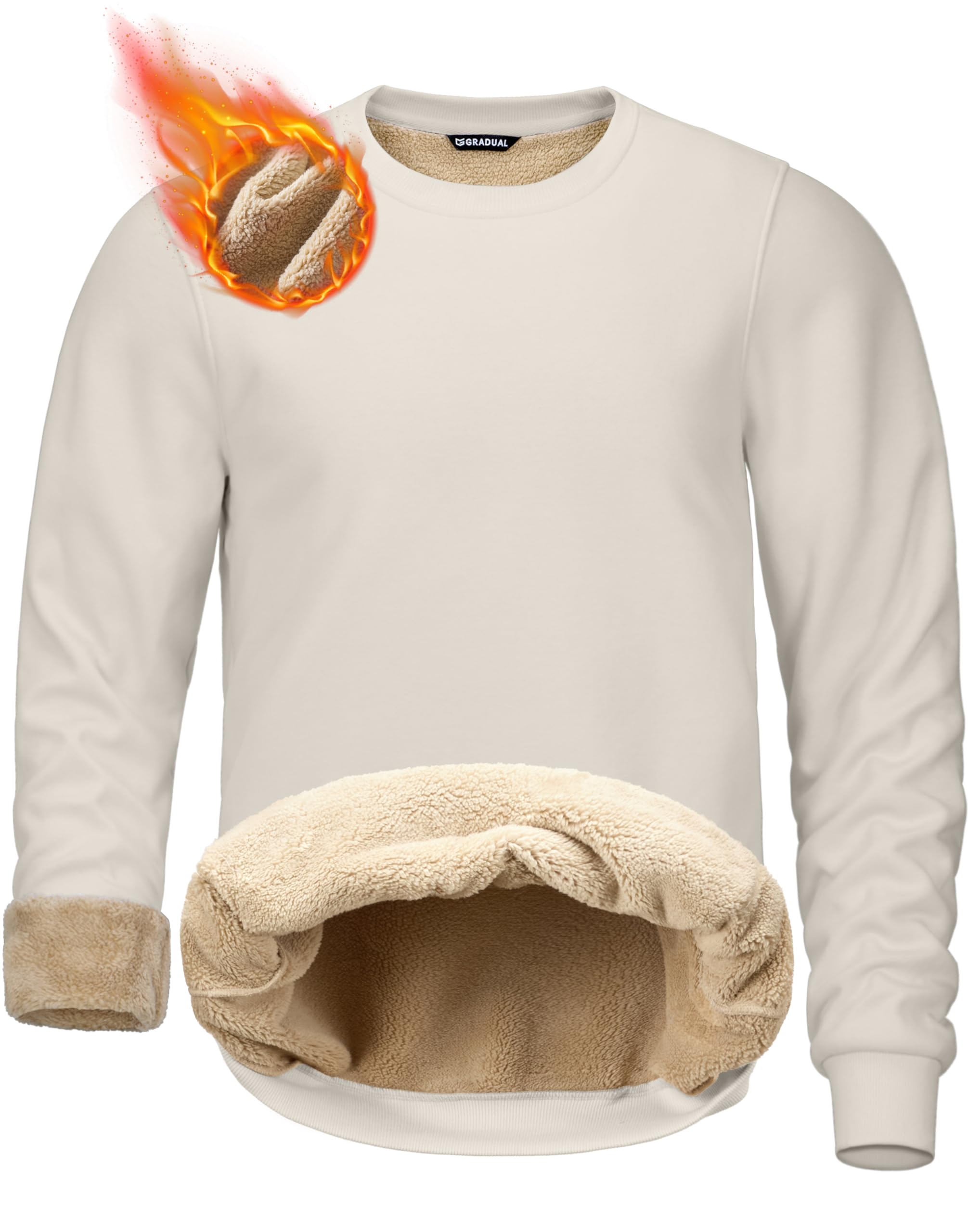 G Gradual Sherpa Lined Sweatshirts for Men Fleece Pullover