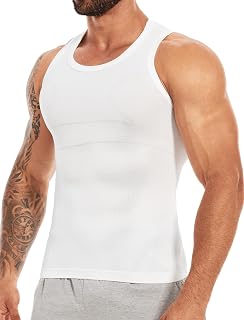 MISS MOLY Men's Shapewear Sleeveless Body Shaper Elastic Tummy Control Undershirt Tank Top Figure Shaping Shirt Vest