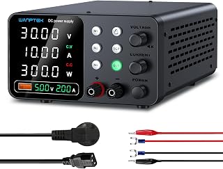 WANPTEK DC Bench Power Supply 30V 10A, Regulated Variable Lab Power Supply with Memory Presets, Encoder Knob,OCP Protection, Output Switch, 4-Digit LED, USB Fast Charge and Key Lock for Repair