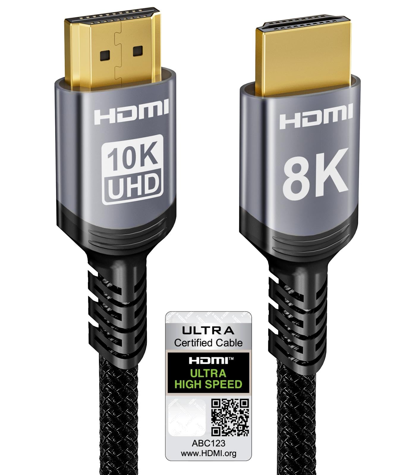Sniokco 10K 8K 4K HDMI 2.1 Cable 2M Certified 48Gbps Ultra High Speed HDMI® | Su