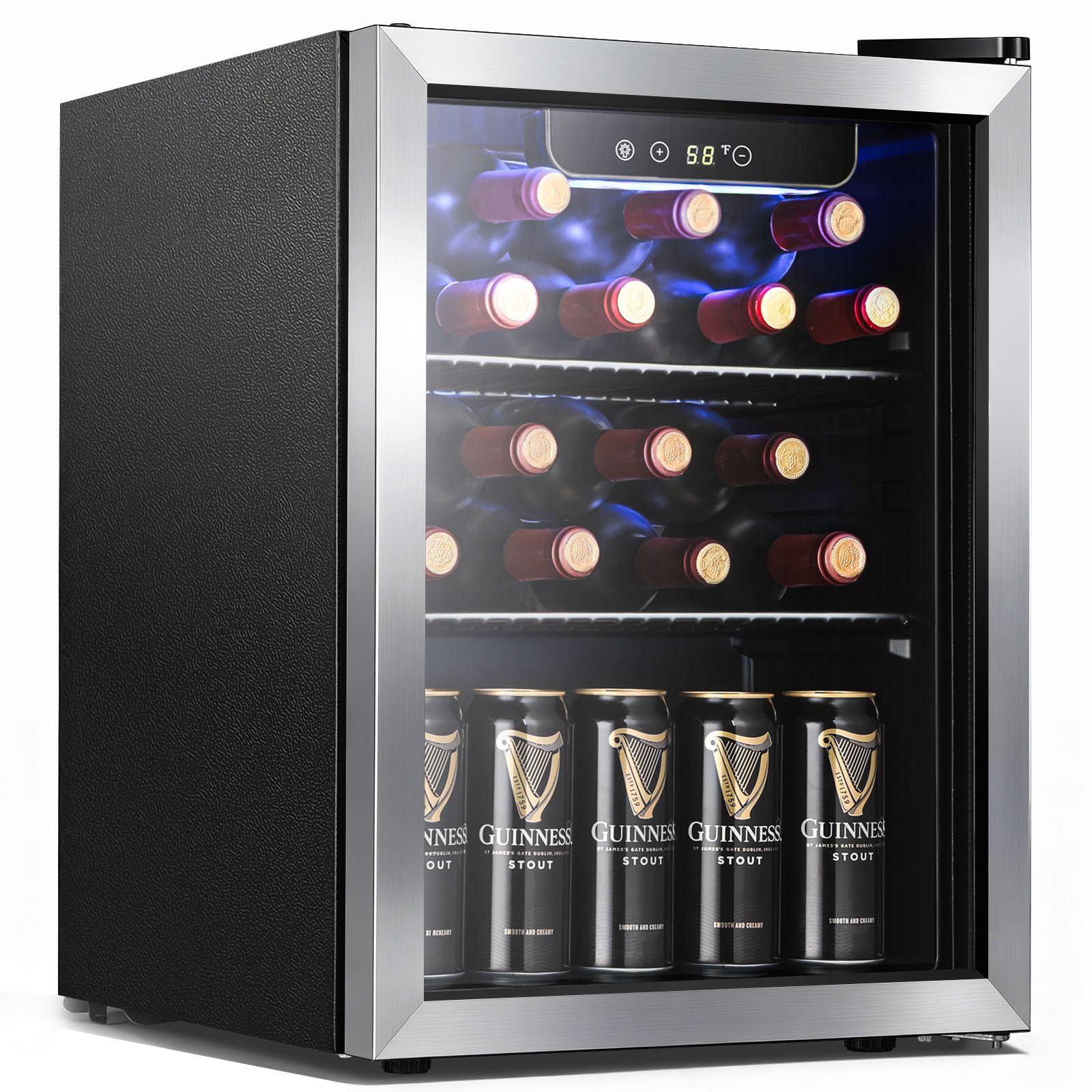 Antarctic Star 1.7 Cu. Ft. Beverage Refrigerator, Holds Up to 68 Cans, Compact D