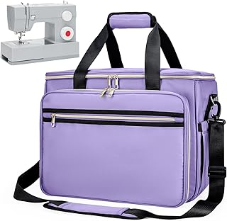Anitor Sewing Machine Case with Removable Bottom Padding | Sewing Machine Bag Fits for Singer, Brother, Janome, Most Sewing Machines and Sewing Accessories, Purple，(Bag Only)