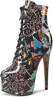 NobleOnly Women's High Heels Platform Ankle Boots 16cm Ankle Boots