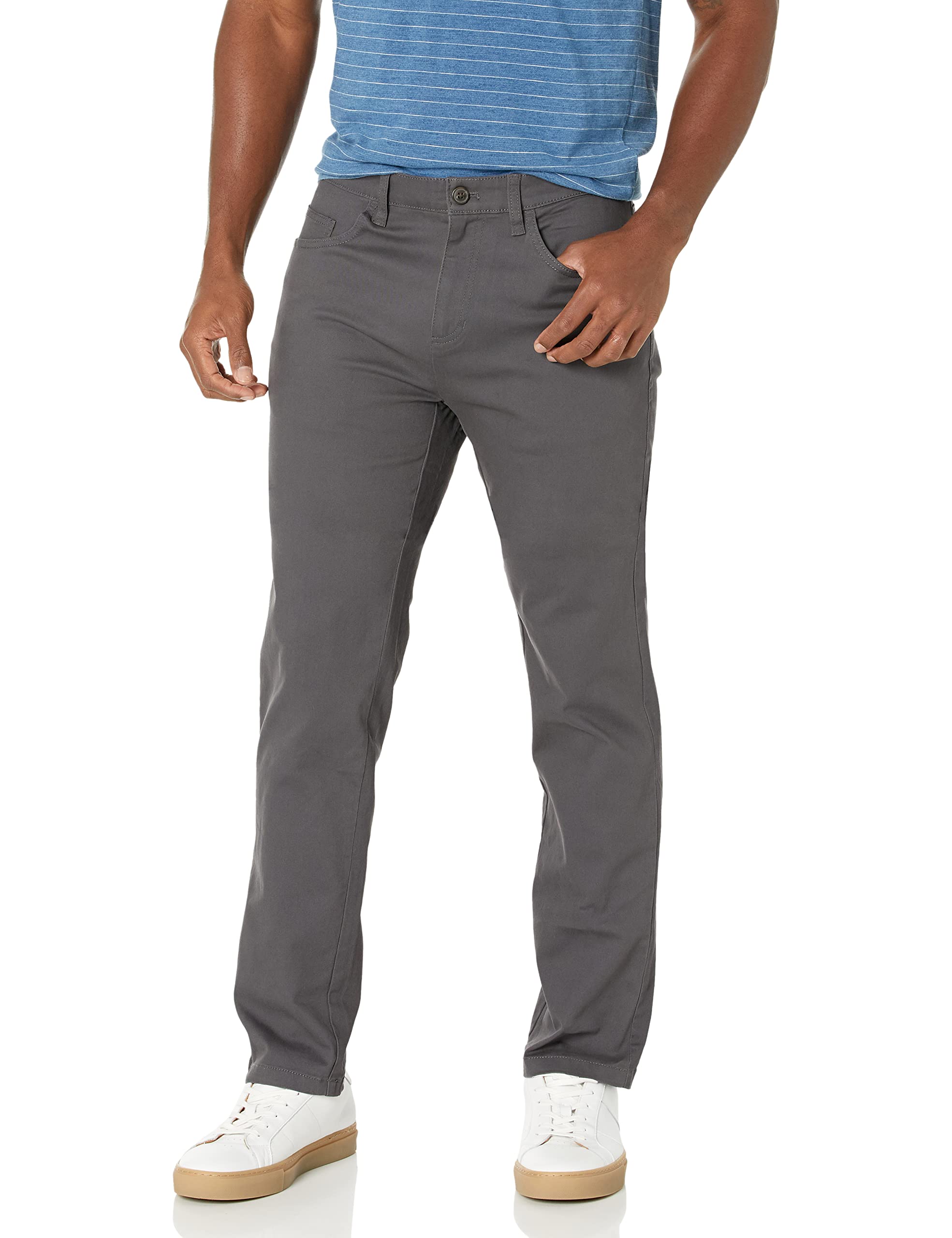 Amazon Essentials Men's Athletic Fit Chinos, Work Pants, 5-Pocket, Cotton Stretc