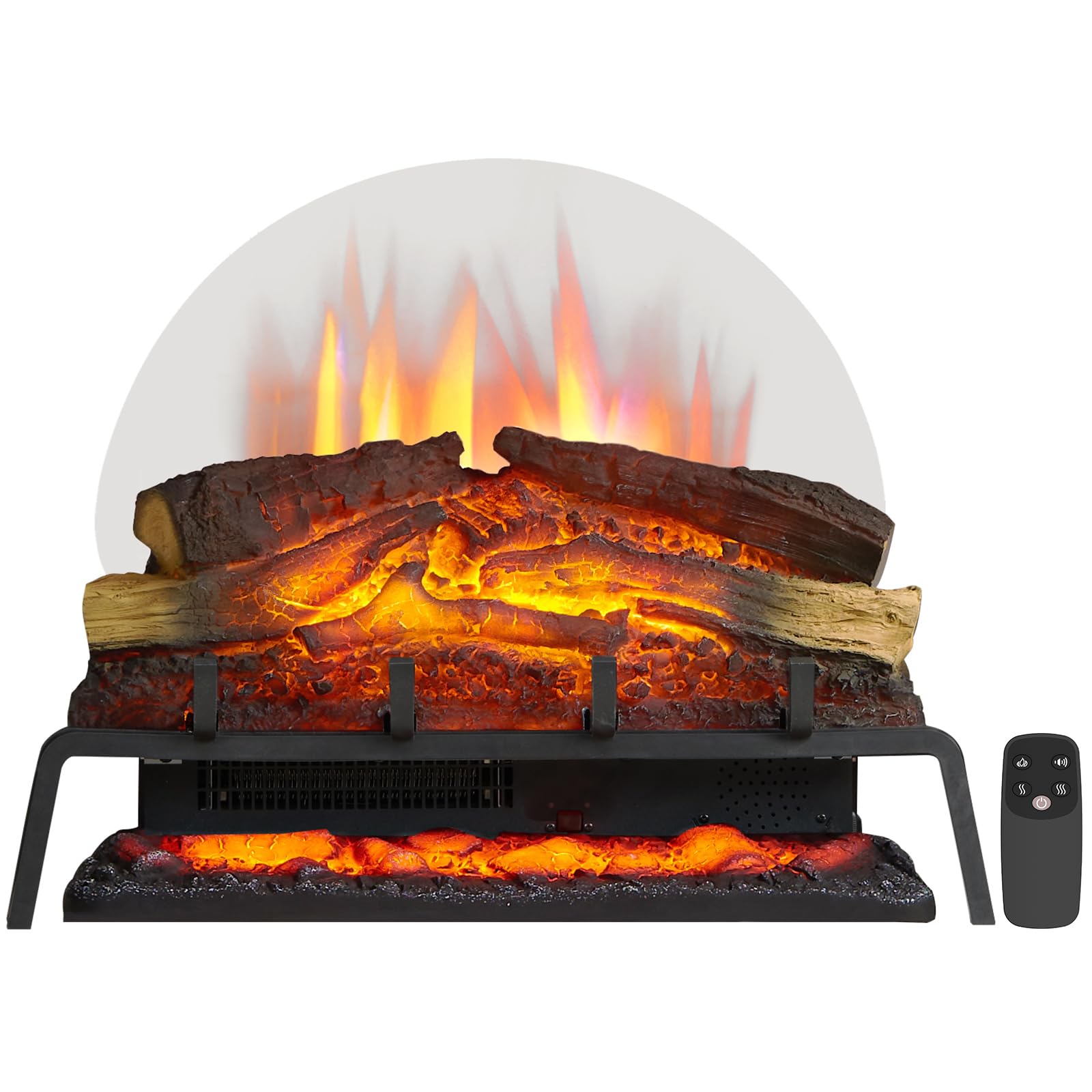 LegendFlame 25" W Free Standing Electric Fireplace Log Set (EF484), Fireplace In