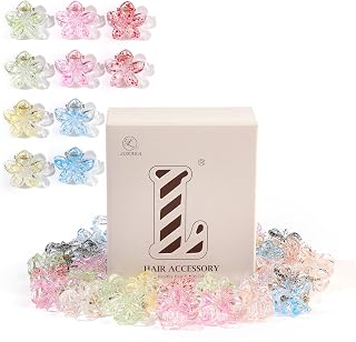 20 Pieces Claw Hair Clips for Women - Small Plumeria Flower Hair Clips for All Types of Hairstyle, Stay in Place Without Pulling or Snagging, Durable Plastic