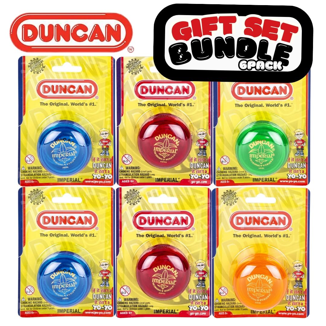 Duncan Toys Imperial Yo-Yo, 6 Pack, Beginner Looping Yo-Yo, Assorted Colors | Na