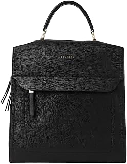Fiorelli Women's Isla Large Backpack, Stylish Backpack with Adjustable Straps & Pockets, Black Faux Leather