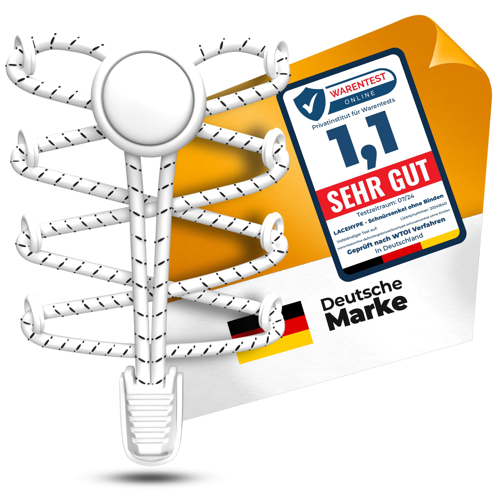 LaceHype - 2/1 pair of elastic laces with rubber quick lacing system, no tie sho