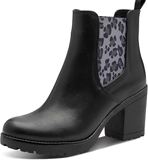 MARCO TOZZI Women's Chelsea Boots with Block Heel Vegan
