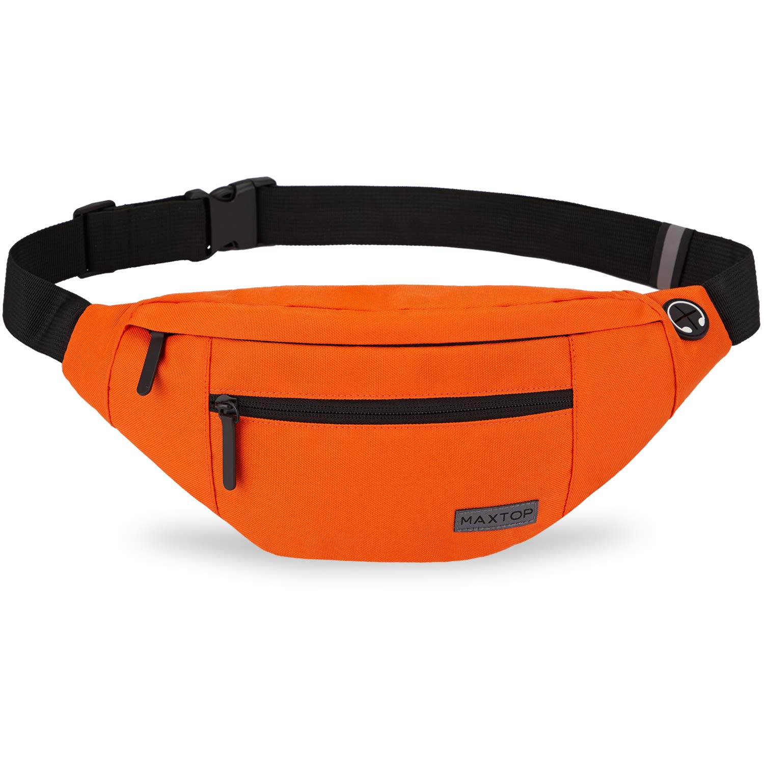 MAXTOP Fanny Pack for Women Men with Headphone Jack and 4 Zipper Pockets, Adjust