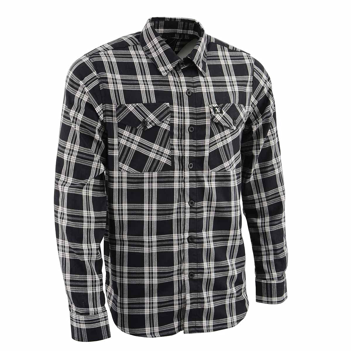 Milwaukee Leather Men’s Casual Cotton Flannel Plaid Long Sleeve Button Down Cott