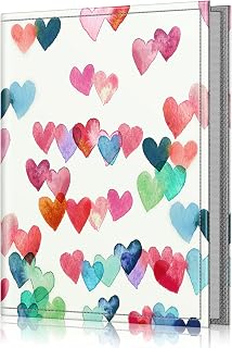 Fintie Photo Album 4x6 Photos - 52 Pockets Small Wallet Albums For Family | Vegan Leather Cover, 4X6 Picture Keepsakes, Family/Wedding/Travel Memory Book, Baby/Kids/Boys/Girls Gift, Raining Hearts