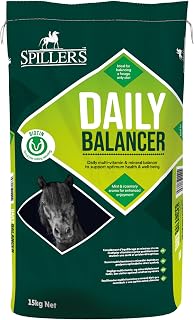 SPILLERS Daily Balancer Horse Feed (15KG) Mint & Rosemary | Contains Vitamins, Minerals including Biotin, No Added Iron, Supports Hoof Health, Provides Balanced Diet for Horses & Ponies
