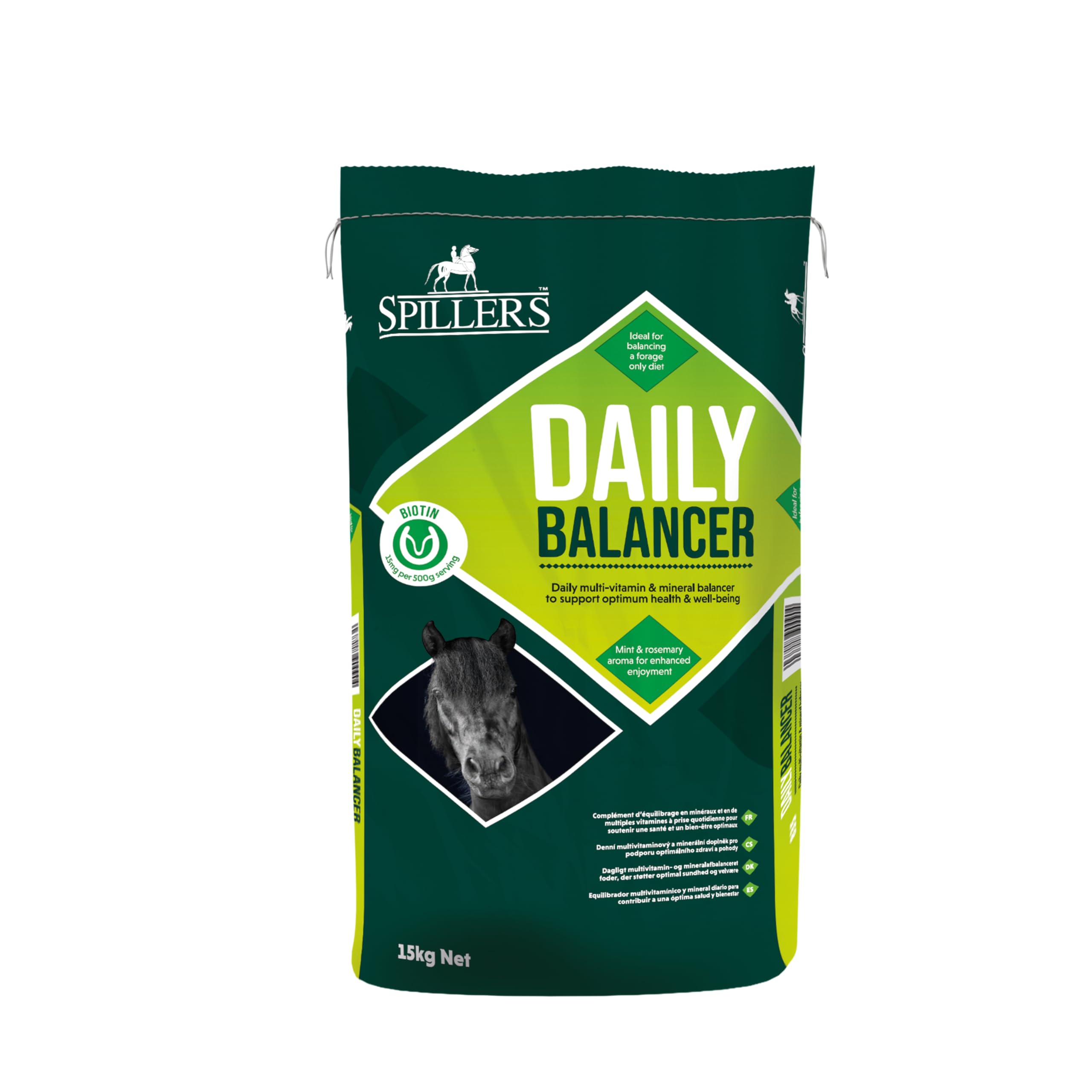 SPILLERS Daily Balancer Horse Feed (15KG) Mint & Rosemary | Contains Vitamins, M