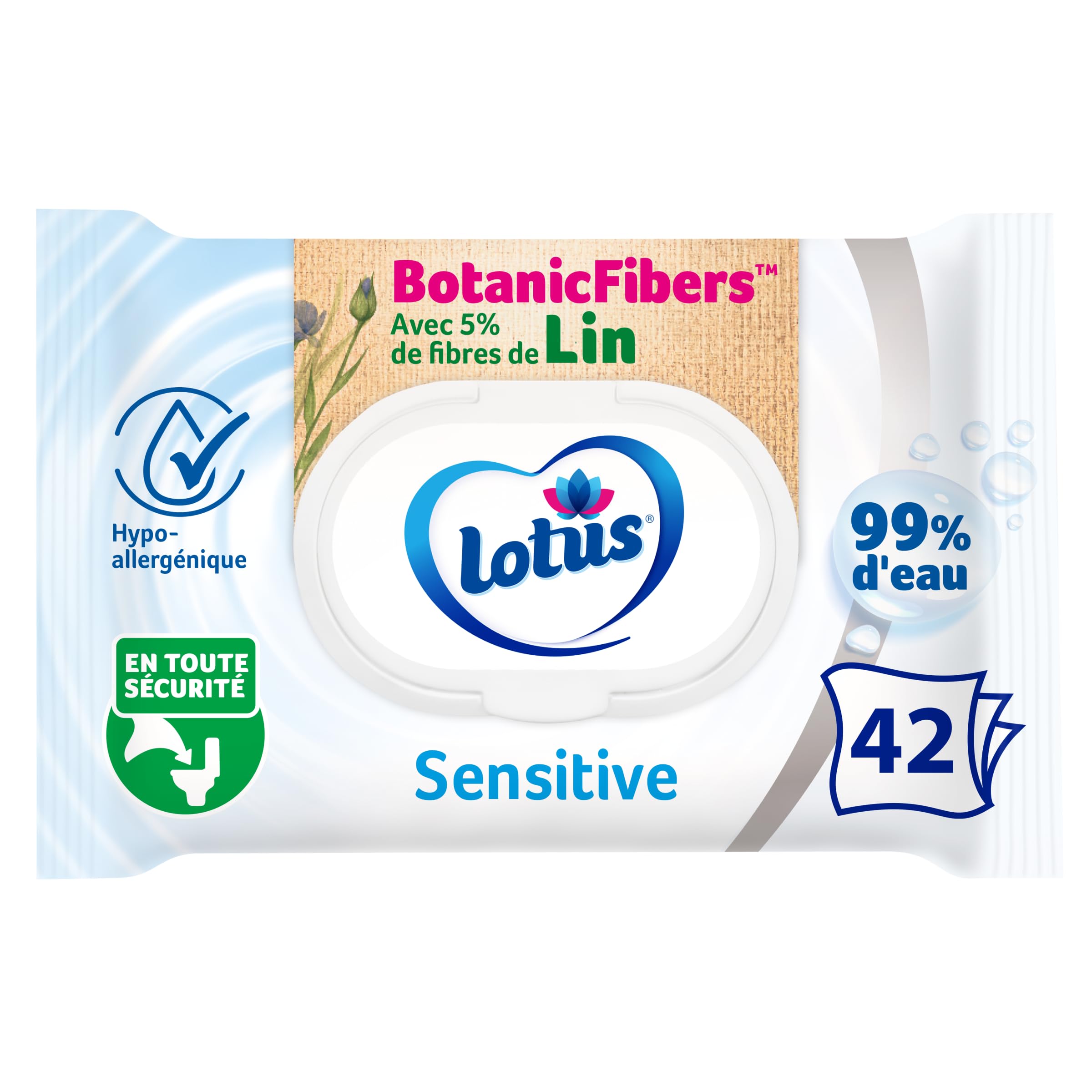 Lotus Sensitive Wet Toilet Paper - Colourant and Fragrance Free - 100% | Free fr