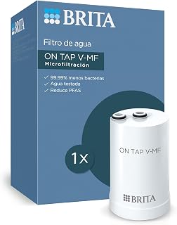 BRITA ON TAP V-MF Replacement Water Filter for ON TAP and ON TAP PRO | 1x Original Replacement Cartridge (600L) Reduces 99.999% of Bacteria, PFAS, Chlorine, Microparticles and Metals