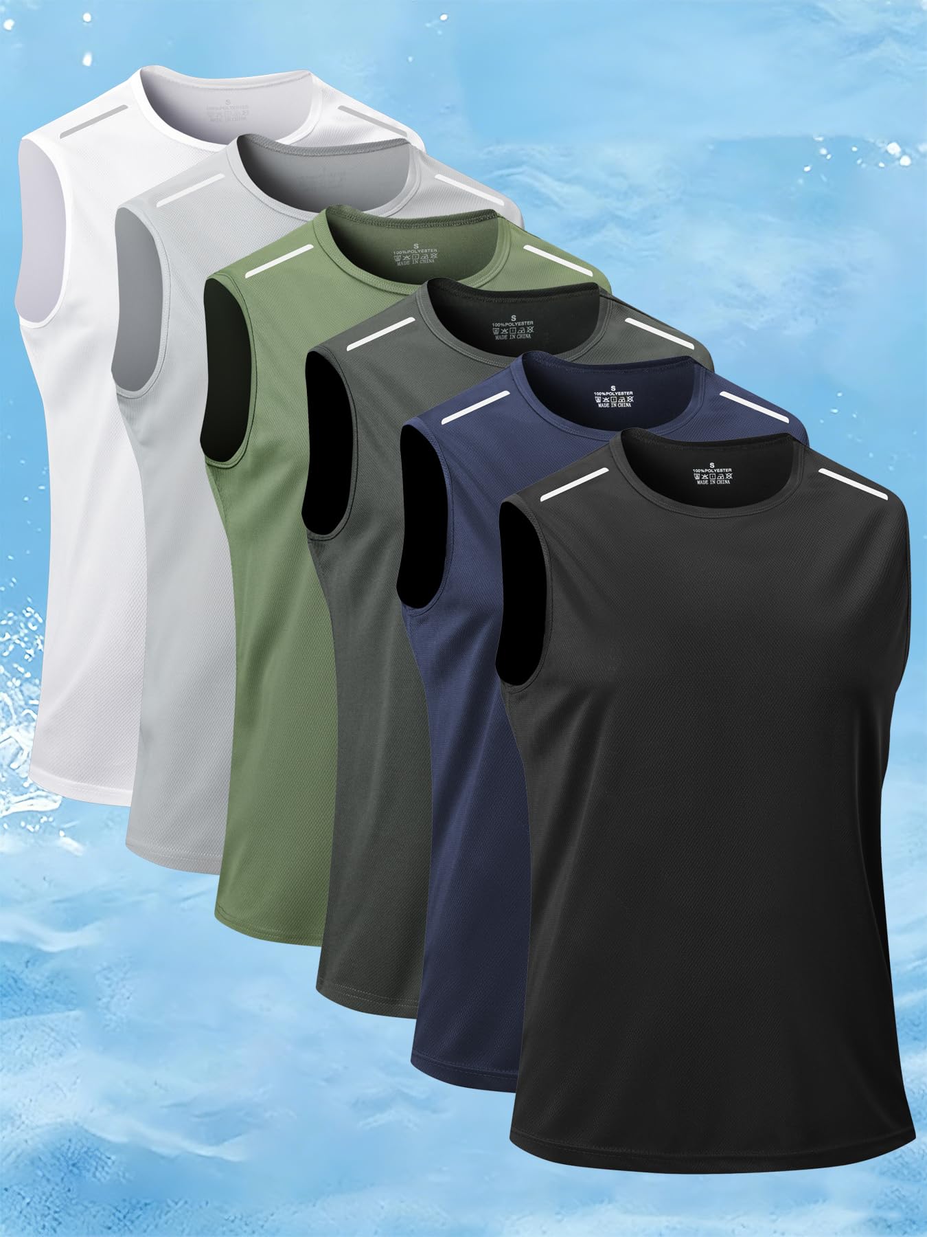 1-Pack Men's Sleeveless Tank Top Vest Quick-Dry Lightweight Casual Athletic Shir